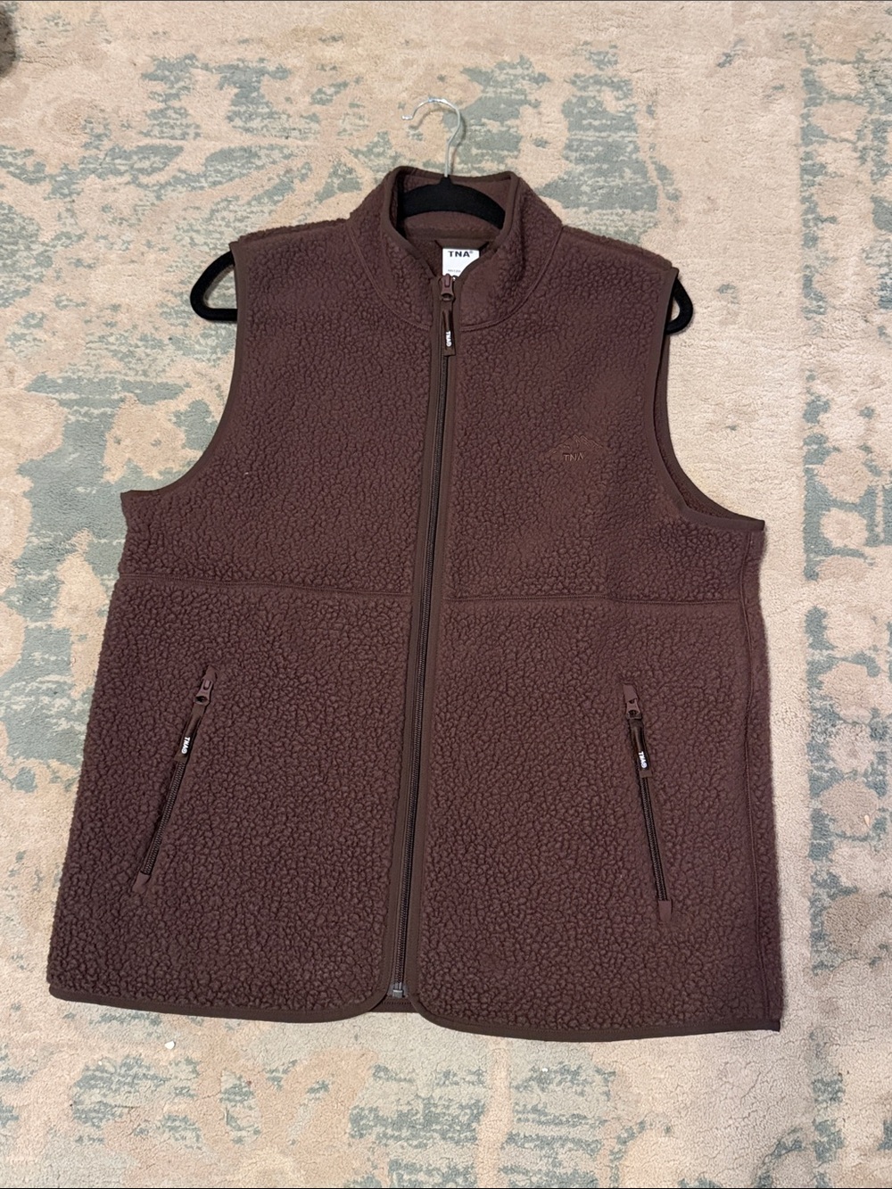 Aritzia Brown Sherpa Fleece Vest